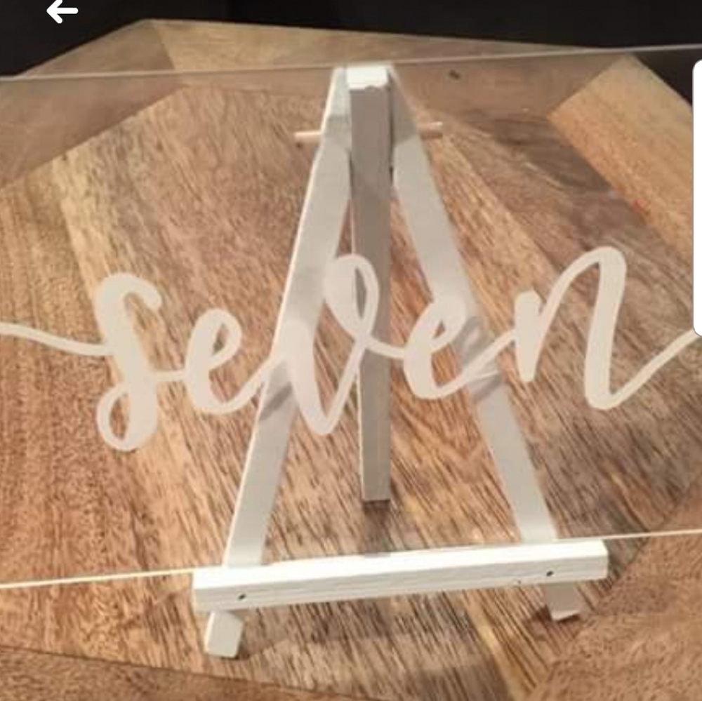 Acrylic Table Numbers 1-10